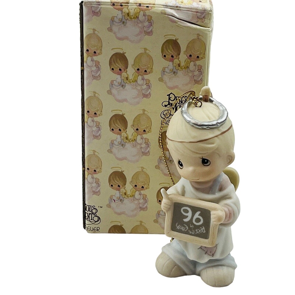 Precious Moments Peace On Earth Anyway Hanging Ornament Dated 1996 Boy Angel